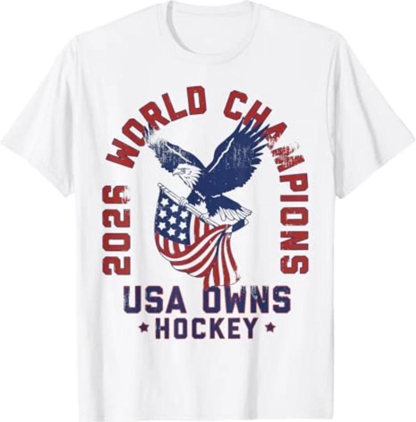США владеет хоккеем 2026 Футболка XL