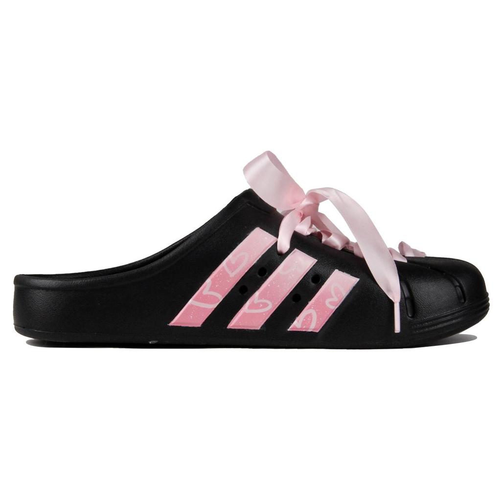 adidas ADILETTE CLOGS Unisex Schwarz Pink GZ5886(TeamJ-520)