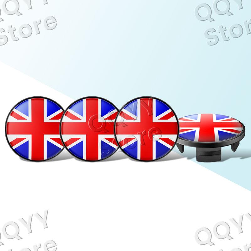 4Pcs 54mm England Flag Emblem Car Wheel Center Cover Hub Cap Stickers For Mini Cooper S R50 R52 R53 R55 R56 R58 R59 R60 R61
