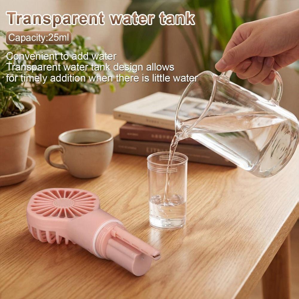 Portable Handheld Misting Fan Colorful Mini Cooling Fans Small Personal Cooling Fans  Summer