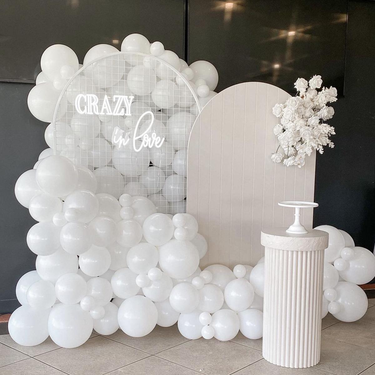 

101 шт. матовые белые металлические латексные шары для рождественского детского душа, свадьбы 2024, новогодние шары, украшения для дня рождения