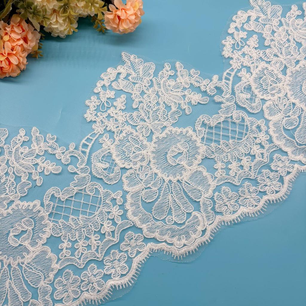 Rope Strand Barcode Embroidery Lace Women Lace Lolita Clothing Hem Accessories