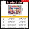 2D Flat Birthday Party Banner Polyester Photography 2D Background Cloth Flag Holiday Party Birthday Decoration