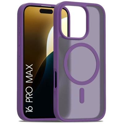 Protective Case - BOOLING - for iPhone 16 Pro Max - Silicone and PC - Dark Purple - Anti-fingerprint