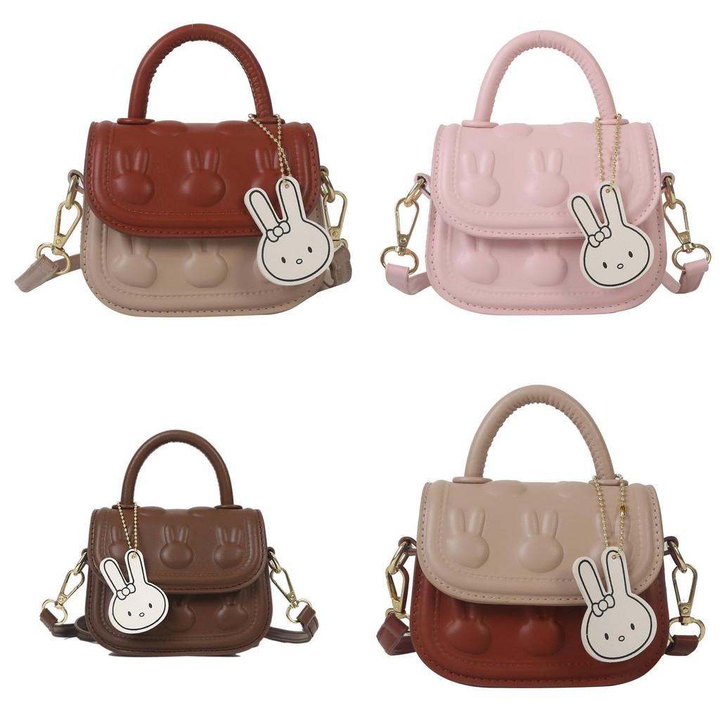 Printing Rabbit Motif Kids Messenger Bag With Pu Material For Play Everyday