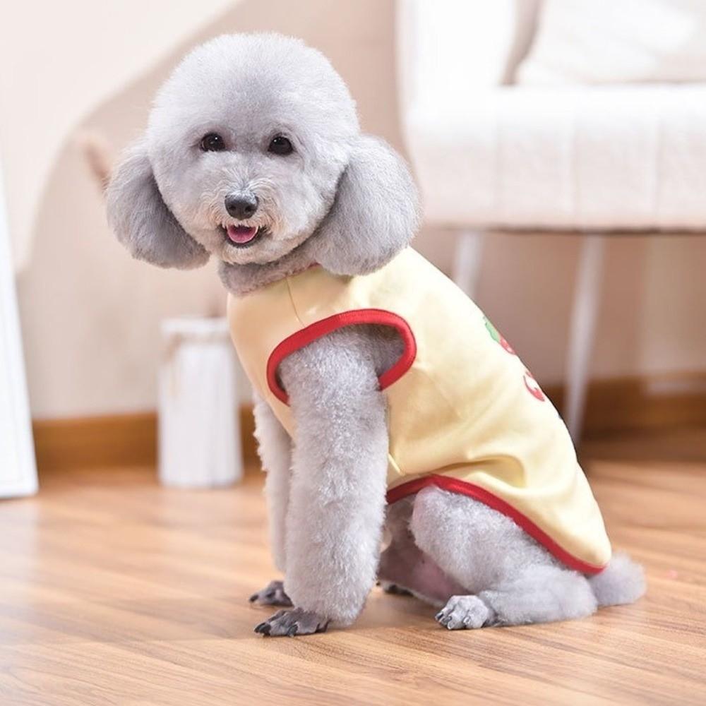 Breathable Dog Vest Strawberry Pattern Cooling Vest Cute Dog Tank Top Daily Wear