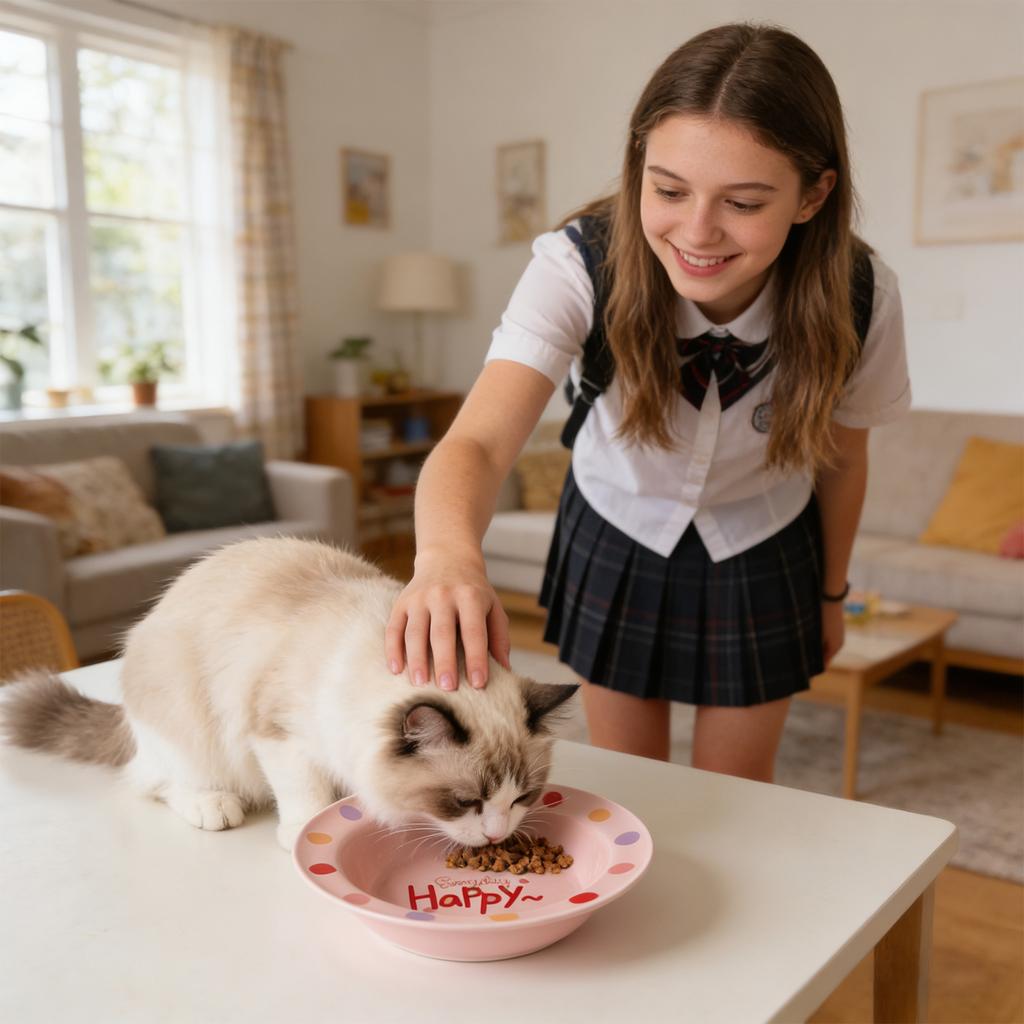 Ceramic Pet Cats Bowl Flying Saucer Cats And Dog Bowl Neck -Tip Food Bowl Water Bowl