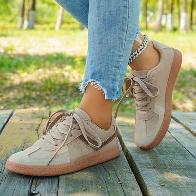 Fashion Women Casual Leather Sneakers Silver Lace-Up Athletic Flats Woman Non-slip Sports Breathable Tennis Running Shoes Baskets Femme
