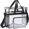 Large Capacity Pvc Transparent Bag Portable Washing Bag Clear Tote Multi Pocket Handbag