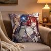 Anime MMushoku Tensei Cushion Cover Soft Plush Cushion Cover Double Print And Invisible Zipper For Sofa Home Car Use
