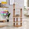 Multifunctional Rattan Cat Tree with Sisal Posts, Velvet Mats, Climbing Platform, Scratch Boards, and Cozy Nest for All Seasons