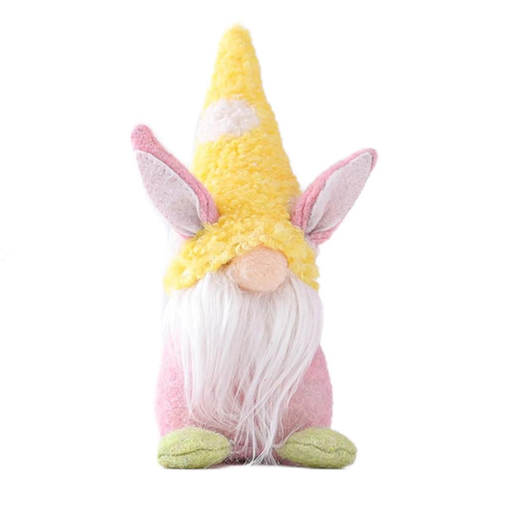 2023 Lindo conejito de Pascua gnomo decoración poste de pie regalo ideal para familiares amigos niños peluche suave hecho a mano