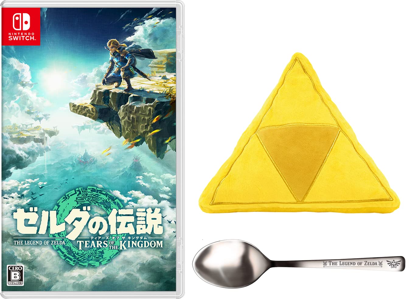 

в оригинальной доставке Легенда о слезах королевства Мягкая подушка Triforce Set Нержавеющая сталь Столовые приборы Ложка В комплекте [Доставленная коробка] Zelda: