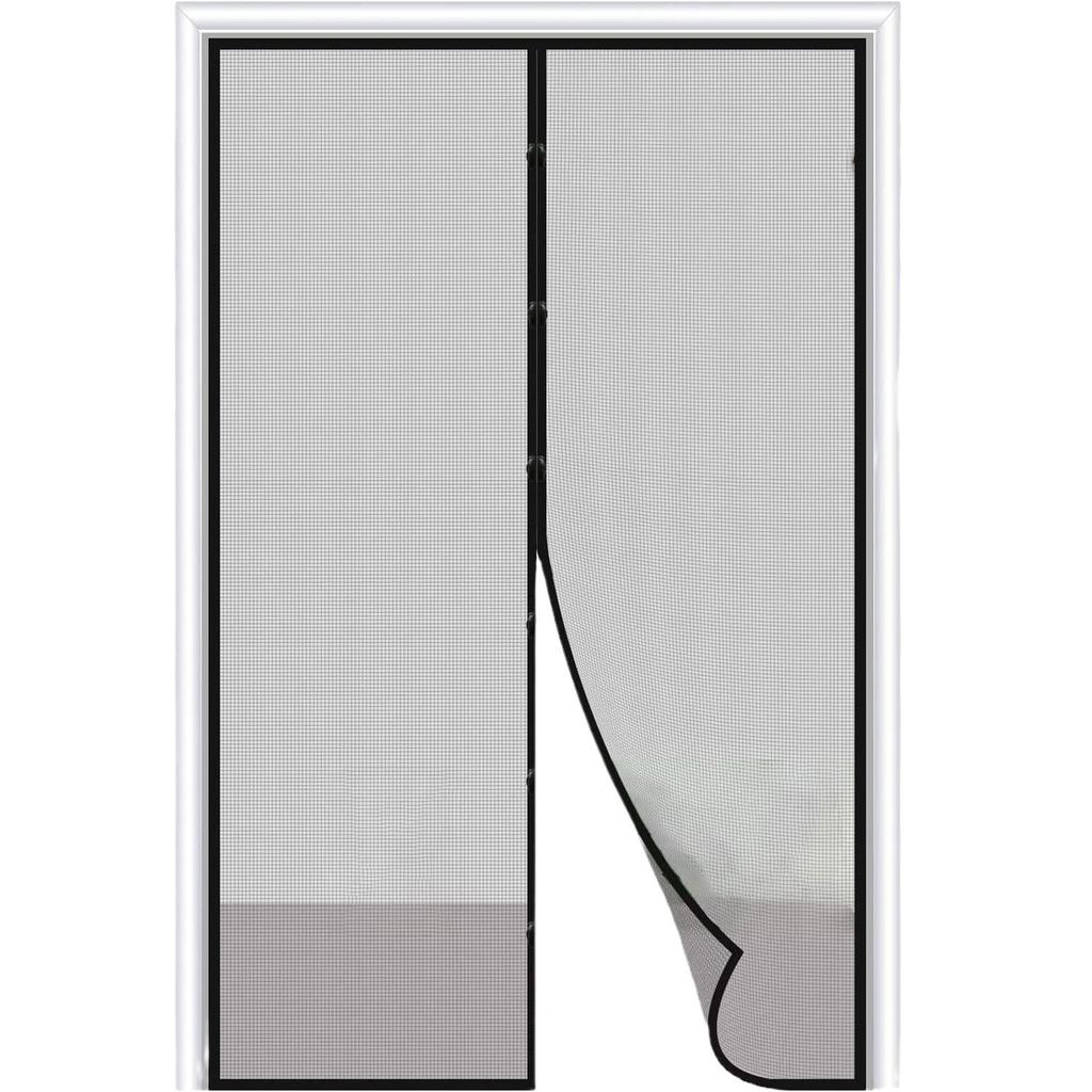 Magnetic Screen Door Curtain Anti Mosquito Insect Fly Bug Polyester Soft Door Curtain Easy Installation Auto-Close Door Mesh