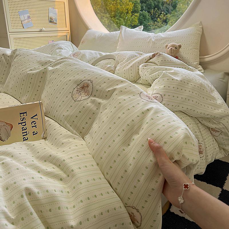 Floral Style Duvet Cover Soft Quilt Cover Single/Double/Queen Size Comforter Covers Girls Room Bedding (Pillowcase Need Order)