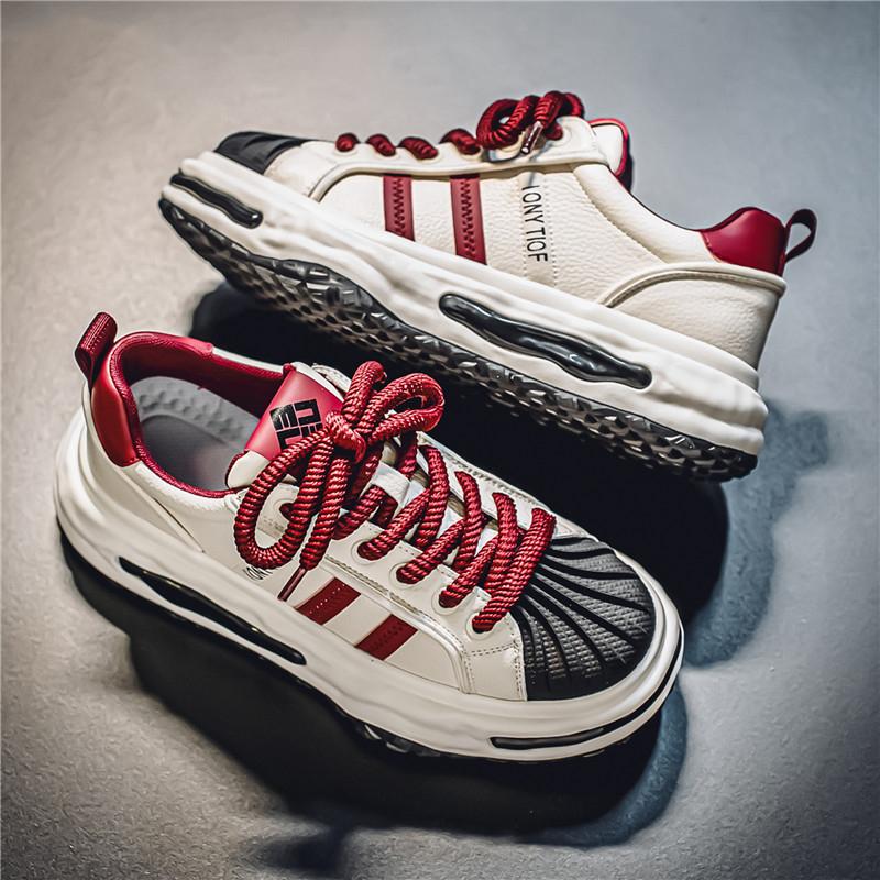 New Fashion Men's Four Seasons Comfortable Thick Sole Shoes Students Male Boys Trending Soft Sole Breathable Casual Running Sneakers