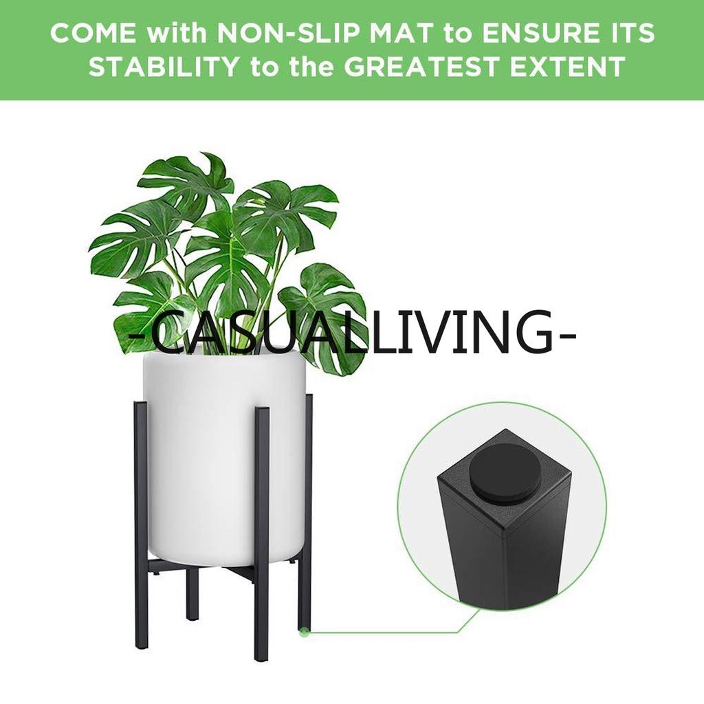 Large Black Metal House Planter Adjustable Plant Stand Plant Flower Pot Holder