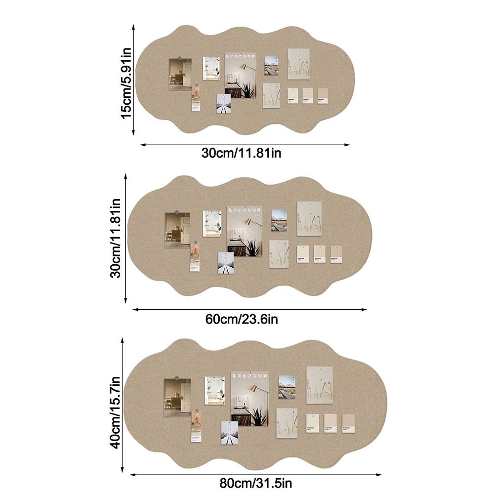 Self-adhesive Photo Wall Sticker Easy to install No-drill Felt Board Display Background Living Room Bedroom Desk Decoration
