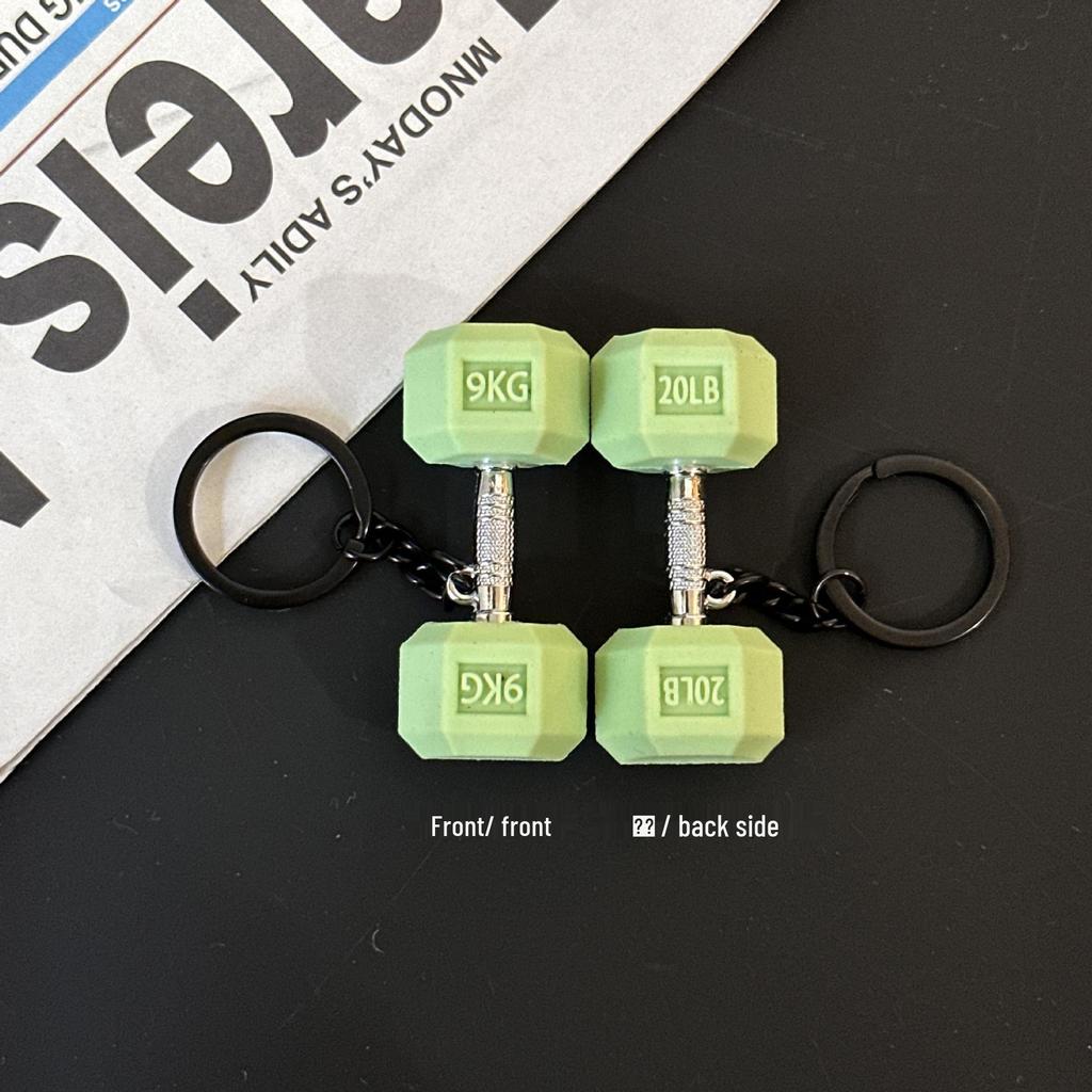 Fitness Series Gummi-Schlüsselanhänger: Hantel- & Kurzhantel-Anhänger für Geschenke