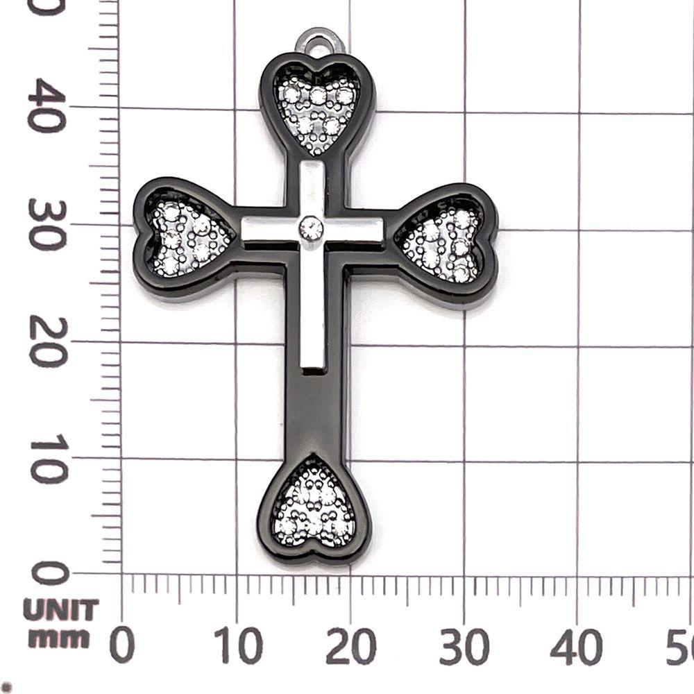 White K Point Alloy Cross Pendants for DIY Jewelry