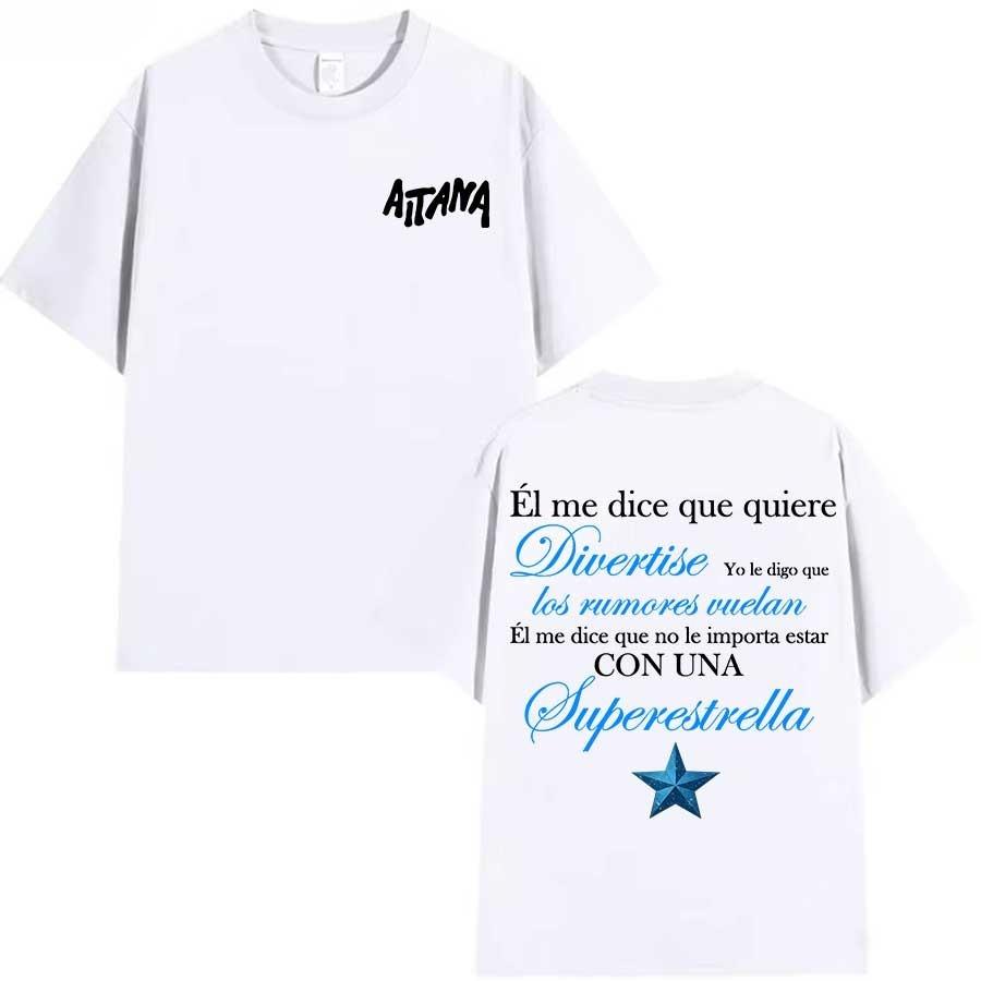 2026 Aitana Superestrella Album Tour new Unisexs TShirt Unisex ONeck 100 Cotton Short Sleeve Oversized Fashion Popular Tee