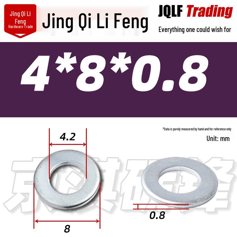 4.8 Grade Galvanized Flat Washer, M3-M14, Thickened Iron Gasket