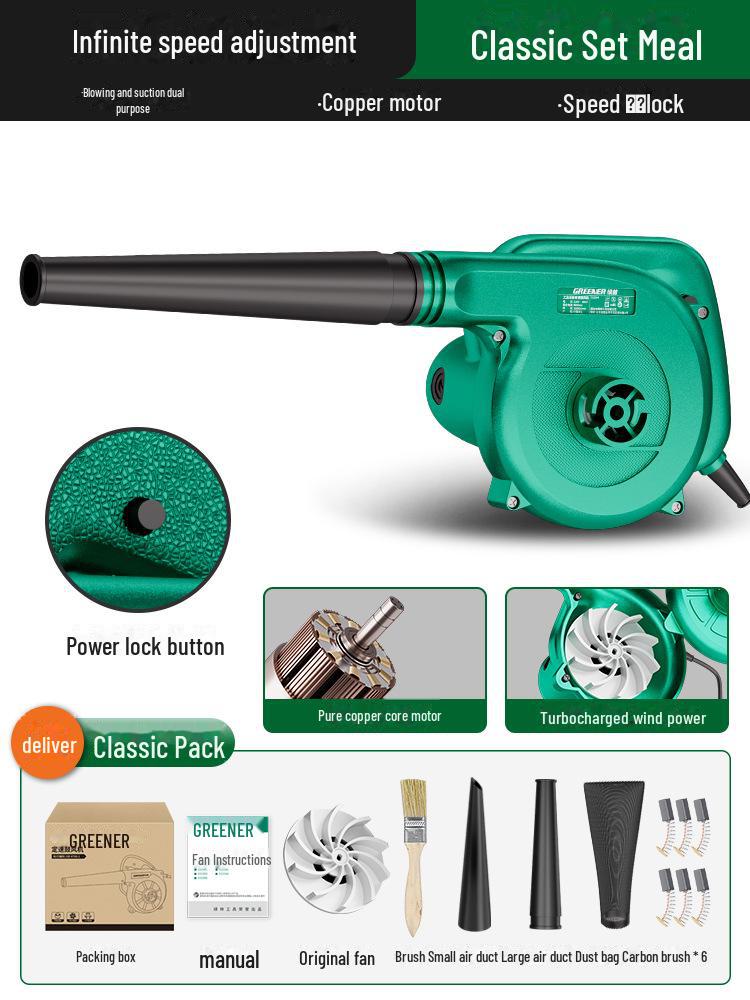 Green Forest 220V High-Power Industrial Hair Dryer & Dust Blower Gun