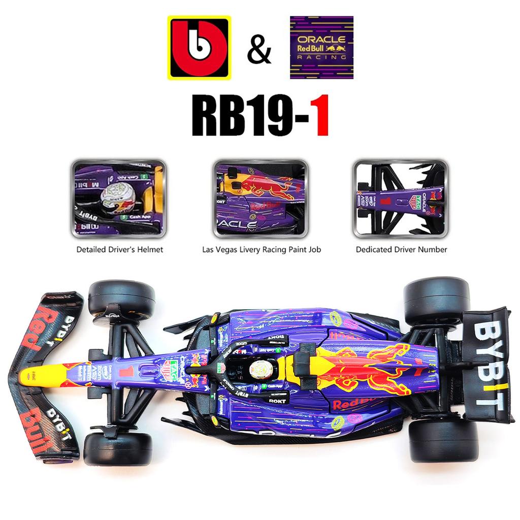 ABBZ1 Bburago 1:43 F1 Red Bull Rb20 2024 Hardcover #1 Max Verstappen #11 Perez Alloy Formula 1 Racing Die-Cast Model Gift