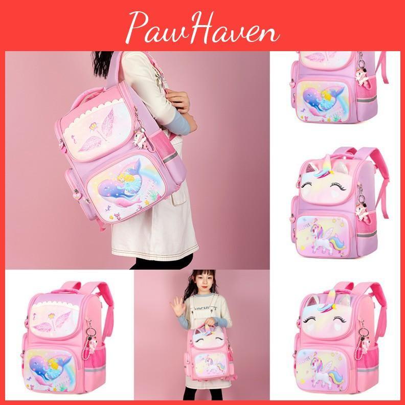 Girls Charming Lightweight School Backpack With Cute Unicorn And Styles Princess