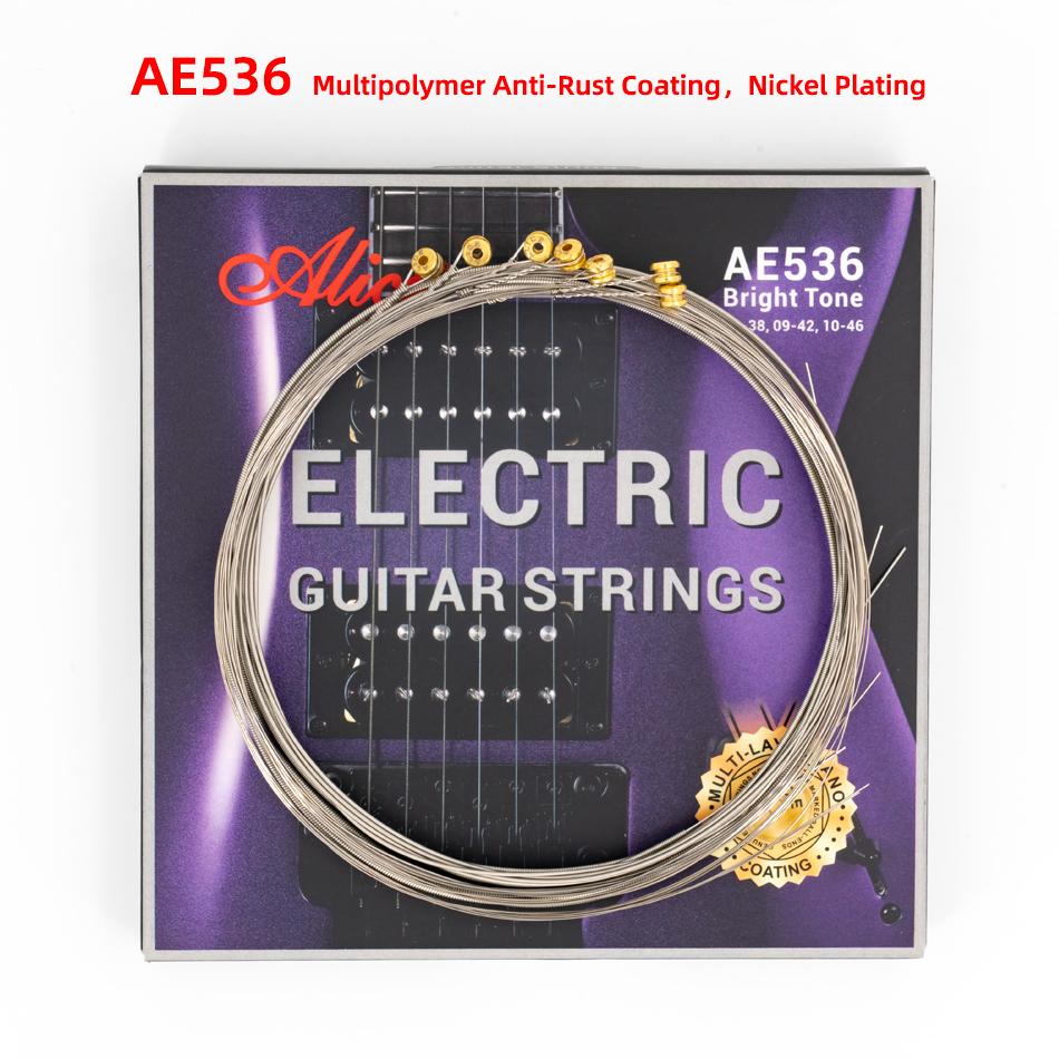 Alice Professional Strings Series AE536 AE537 Electric Guitar Strings Set Hexagonal Core Multipolymer Anti-Rust Coating