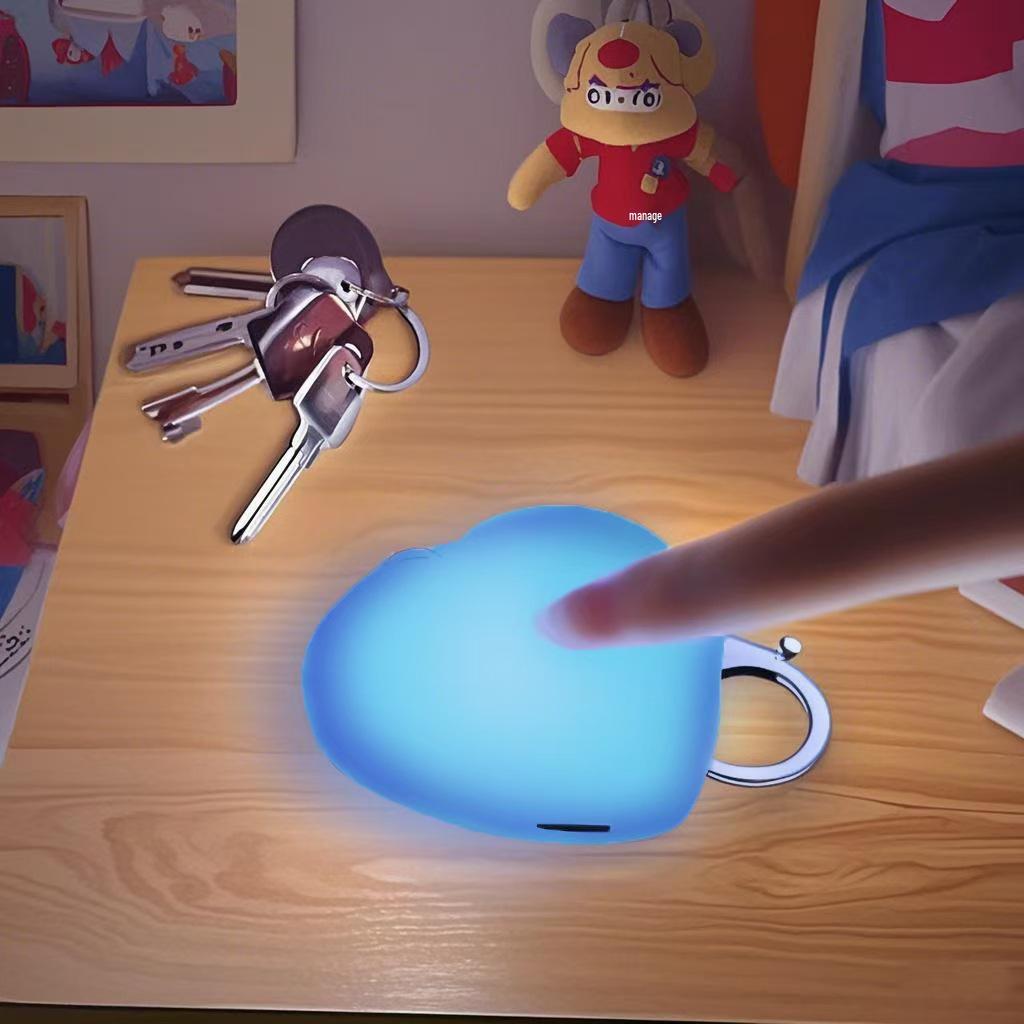 Heart-Shaped USB Rechargeable Touch Light Pendant Backpack Gift