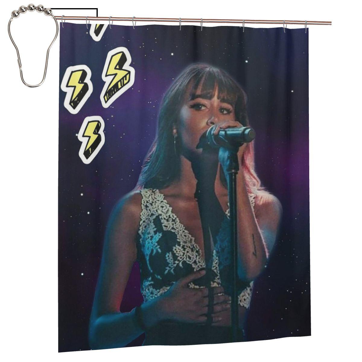 

Aitana Ocana Singer Shower Curtain Bathroom Polyester Waterproof Bath Curtains With Hooks W60H190(CM)-1 Pcs