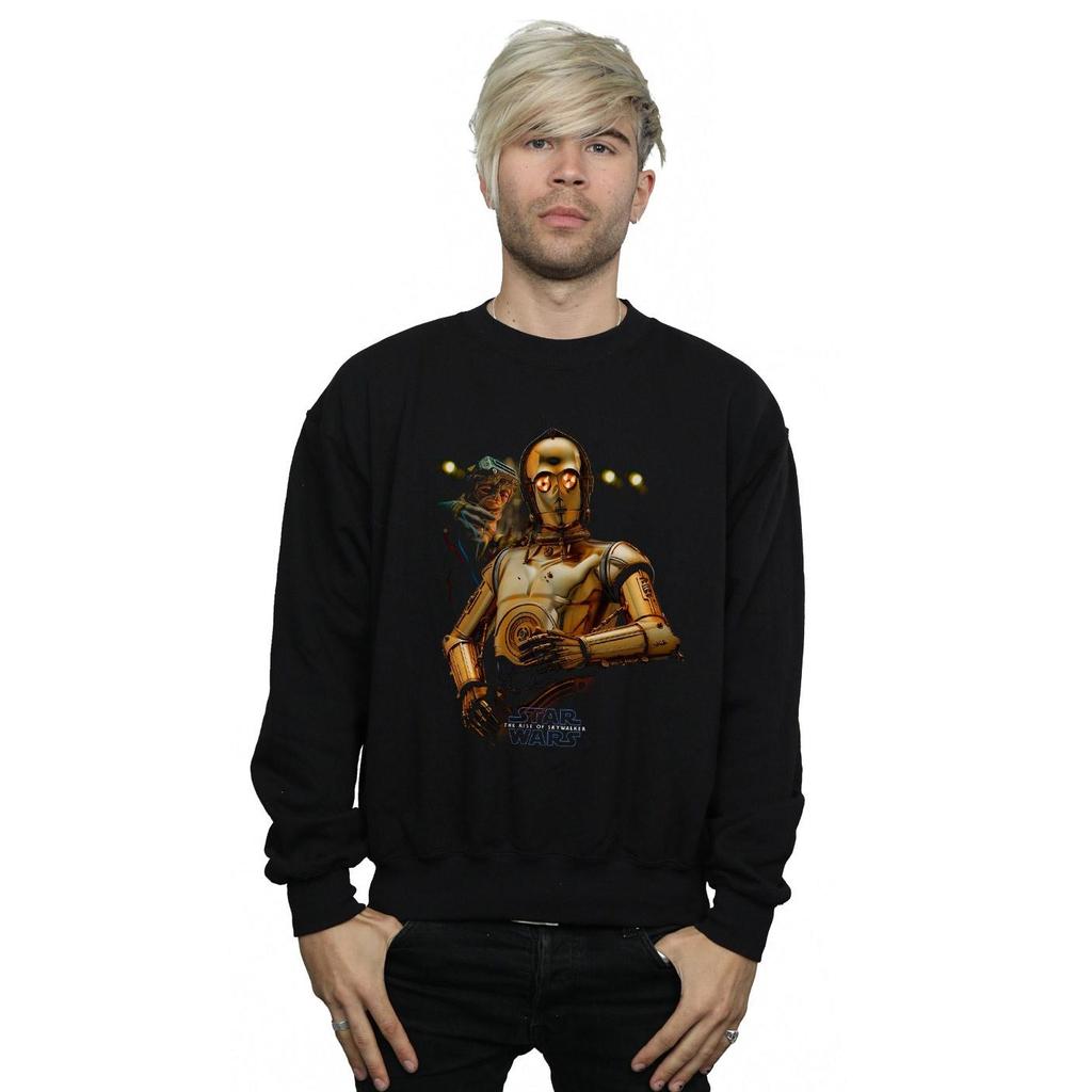 Star Wars Mens The Rise Of Skywalker C-3PO And Babu Frik Sweatshirt