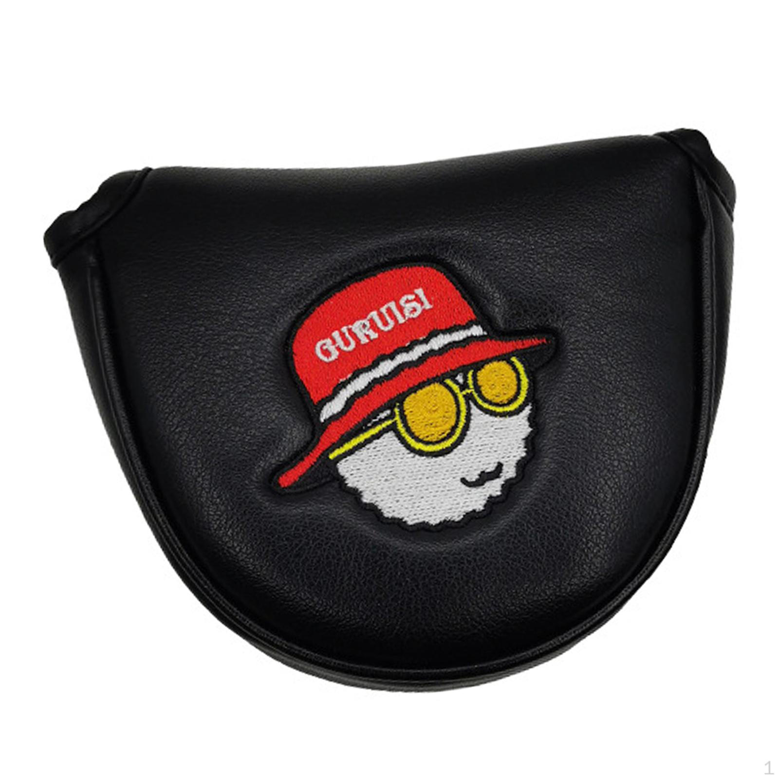 

Cover Scratch Proof Protective Club Headcover Golfer Gift Mallet Black_Multi