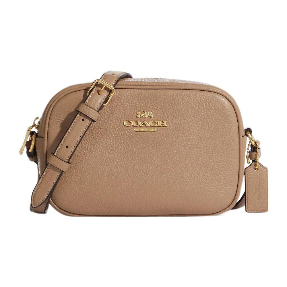 Coach Women's Jamie 19 Solid Pebble Leather Camera Bag Shoulder Bag Khaki Ca069-Imtau