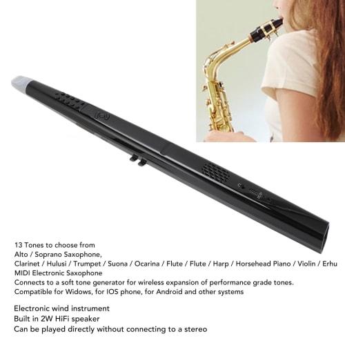 MIDI Electronic Saxophone, 13 Tones with Adjustable Volume, Portable Mini Digital Electronic Wind Instrument Set for Students, Teenagers, Teachers, Ad