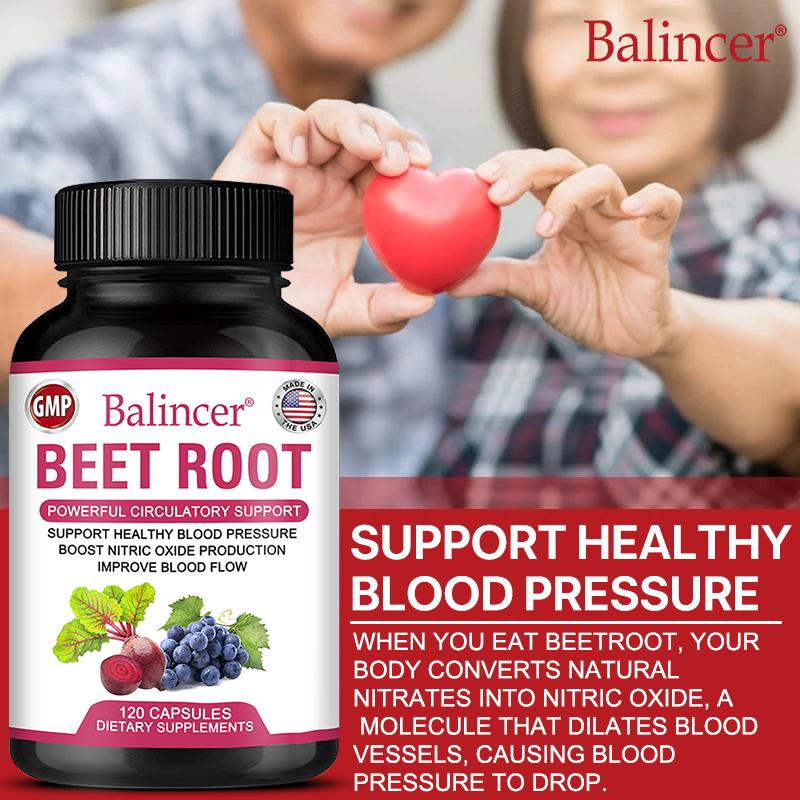 Beetroot Capsules Contain 120 Capsules of Vitamin B6 and B12 Which Help Improve Blood Circulation