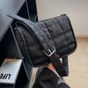 Fashion Quilted Handbags Ladies Casual Cotton-Padded Bags Solid Color Shoulder Bags Women Lightweight Underarm Bags