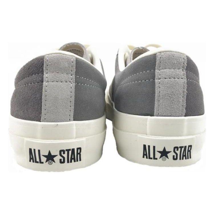 Converse Star And Bars Suede Slip Resistant Durable Lightweight Low Top Skate Shoes Unisex Sneakers Gray 1CL657