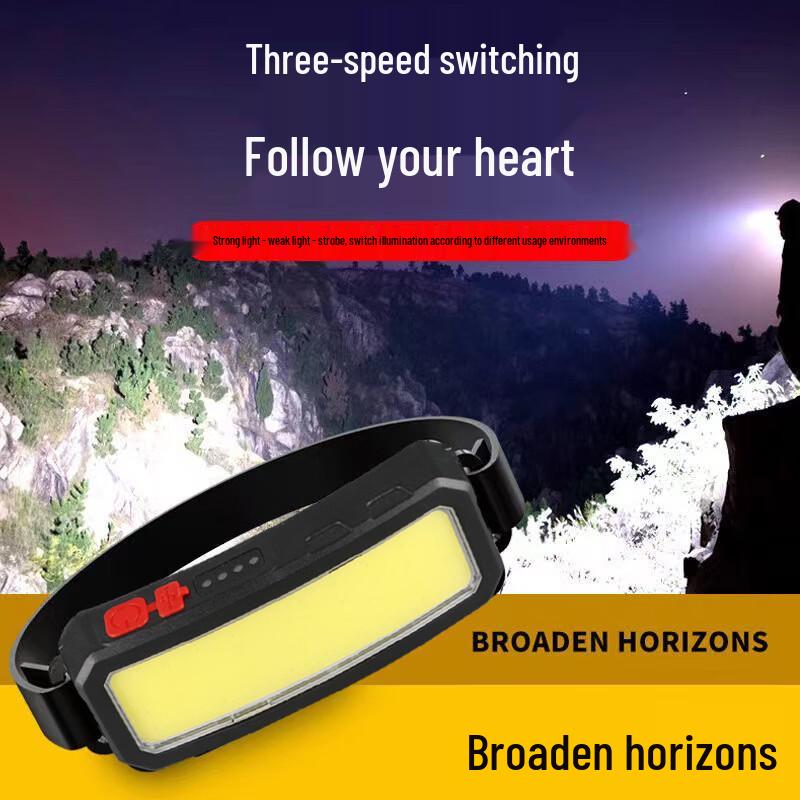 OEING USB Rechargeable COB Fishing Headlamp