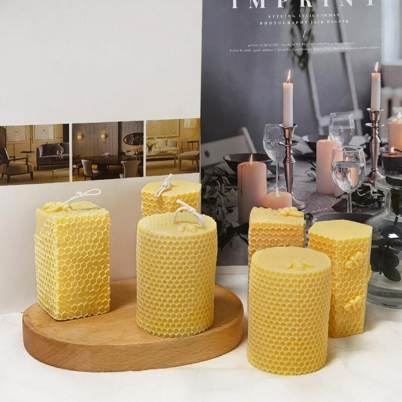Hexagon Beehive Silicone Molds Honeycomb Candle Molds for Making Beeswax Candles Soaps Lotion Bars Bath Bombs Plaster