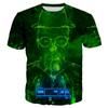 Summer Fashion Green Funny graphic t shirts Men Casual Hip Hop harajuku Printed Tees New Trend Creative Pattern Short Sleeve Top