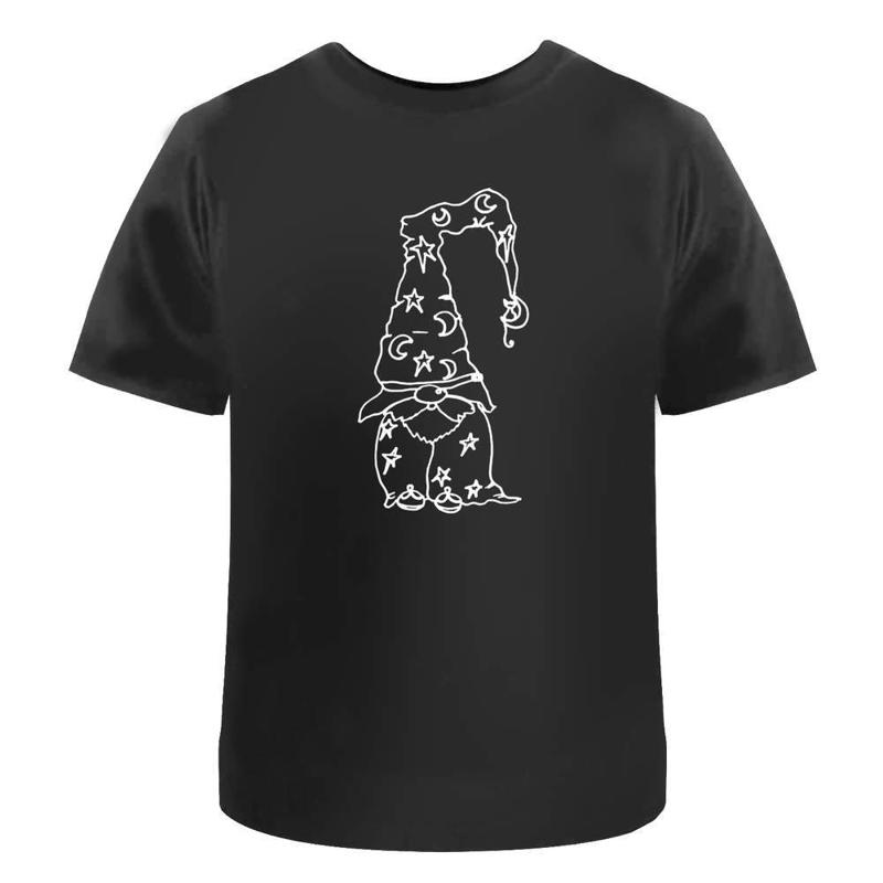 Gnome with Moon and Stars Graphic T-shirt