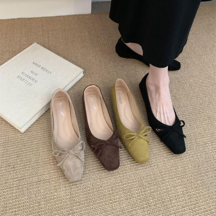 

Ниша! Французский темперамент бант туфли на низком каблуке женские 2025 осень вечерний бриз фея с юбкой красивые маленькие каблуки 39 зелёный