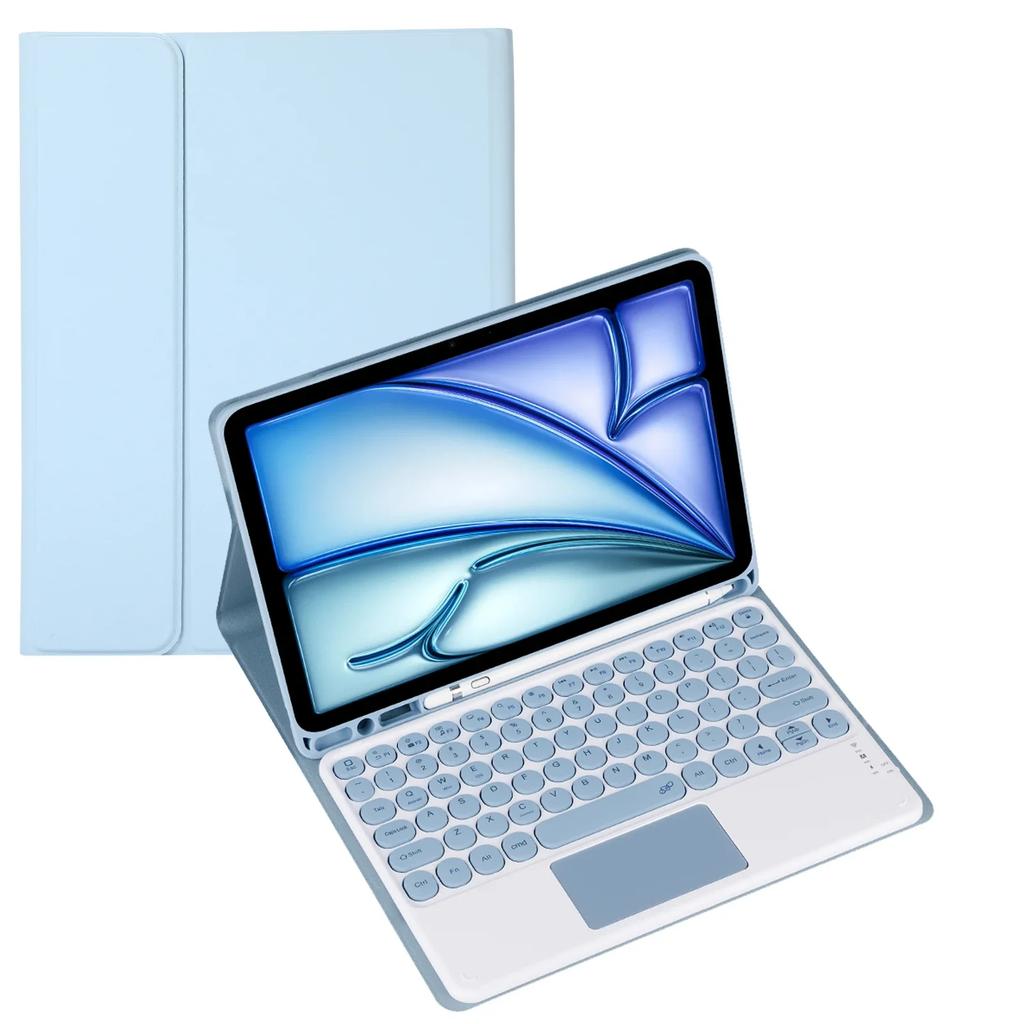Circular Keyboard Case & Mouse for Samsung Galaxy Tab A8 10.5inch Tablet Spanish/Japanese/Hebrew/Arabic/Ltalian Keyboard Cover