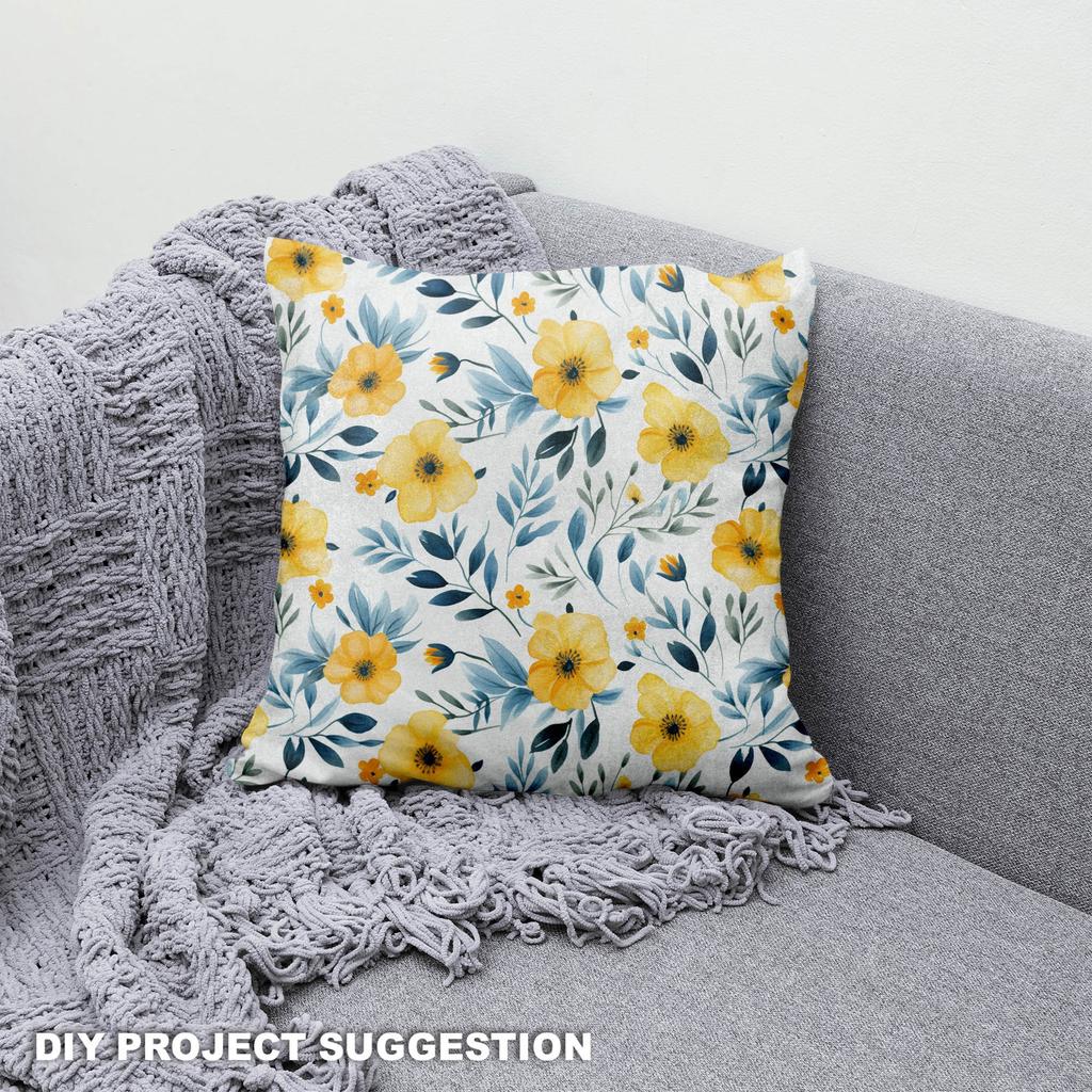 Royal Samt Stoff Polyester Zum Nähen - Motiv Blumen - Rdx2927