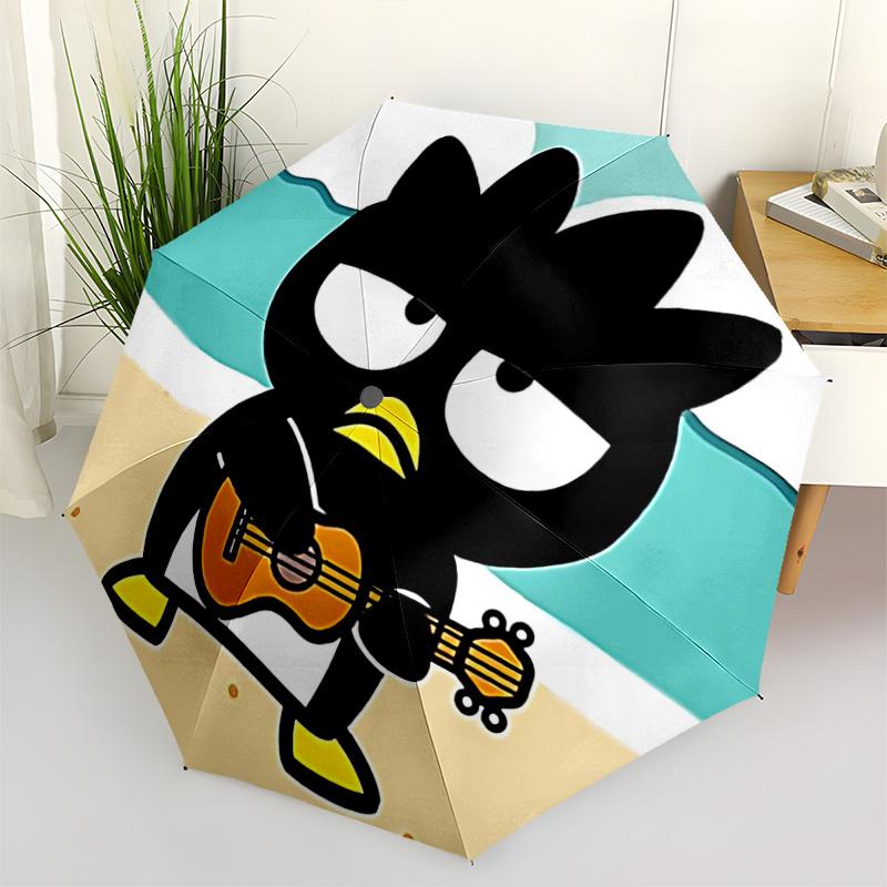 1pc Black Bird Guitarist Outdoor Umbrella - Automatic Opening/Closing, Foldable Design, 8-Rib Iron Frame, Suitable for Fans, Travel, Daily Use, Gift I