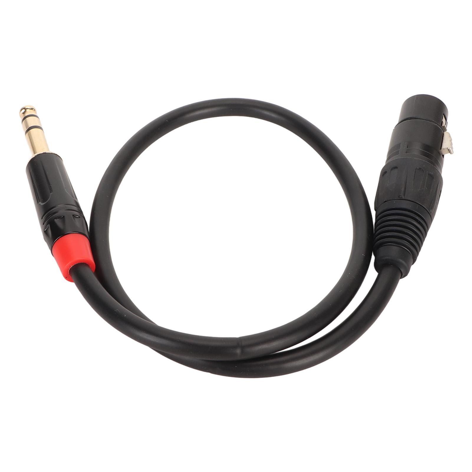 

XLR Female to TRS Cable 3 Pin XLR to 1 4in TRS Stereo Plug Balanced Interconnect Cable 0.5m