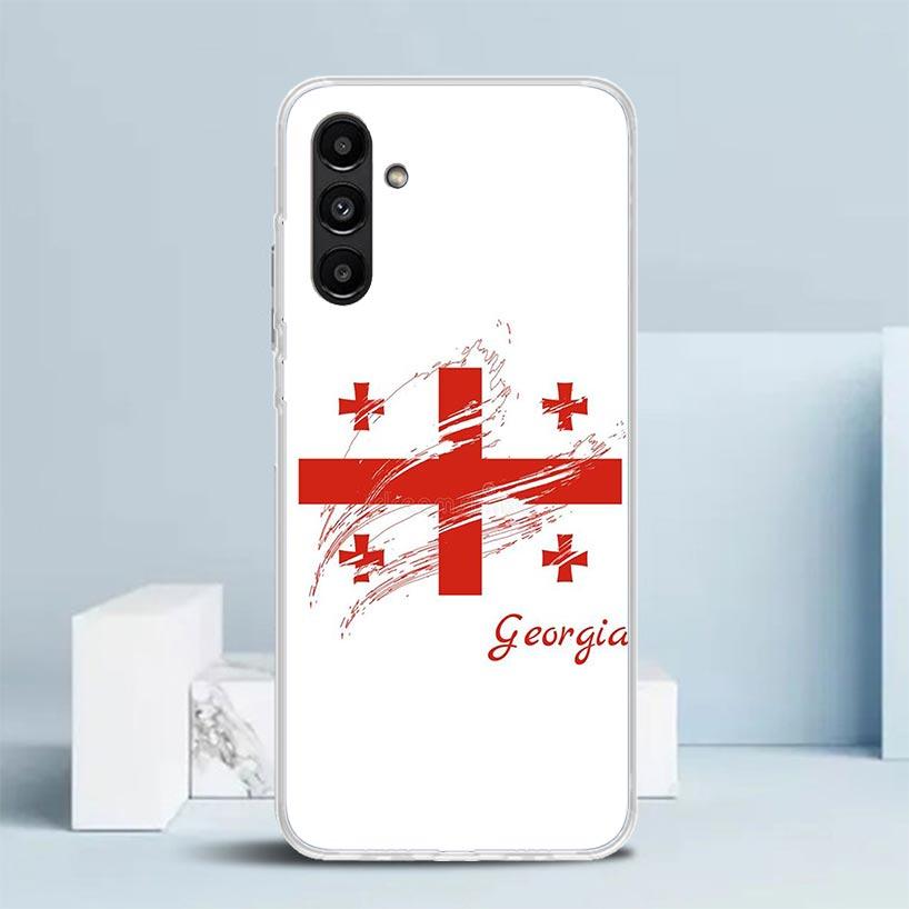 Georgia Flag Phone Case For Samsung Galaxy A17 A37 A57 A16 A15 A14 A13 A56 A55 A54 A53 A36 A35 A34 A33 A26 A25 A24 A23 Galaxy A5