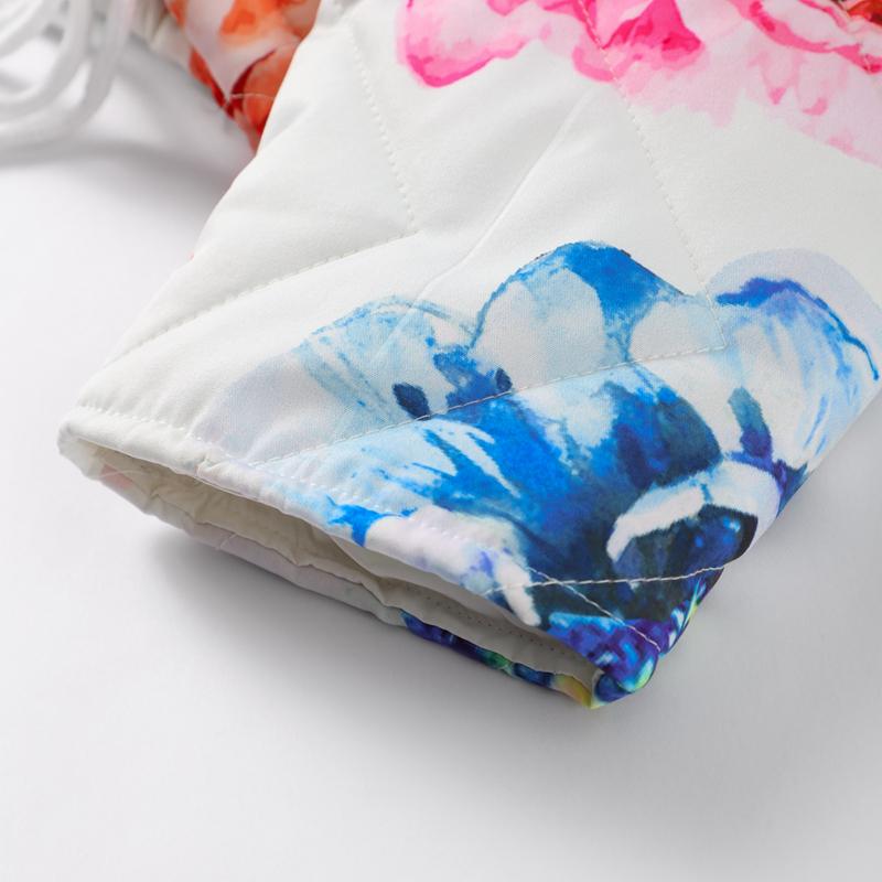 Fashion Floral Printed Jackets Women Elegant O-neck Single Breasted Draw Rope Female Coat Autumn Lady Casual Coats